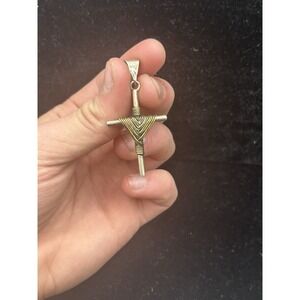 Vtg Necklace Pendant MARKED TAXCO MEXICO 925 STERLING SILVER Cross